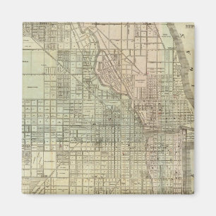 Kaart van Chicago Magneet