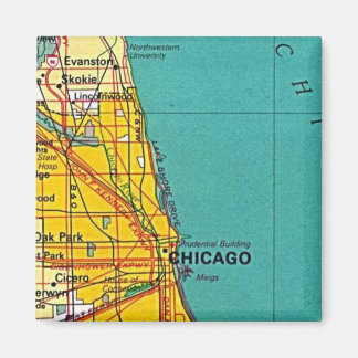 Kaart van Chicago Magnet