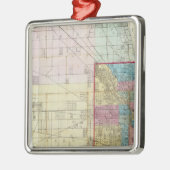 Kaart van Chicago Metalen Ornament (Links)