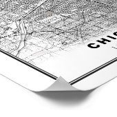 Kaart van Chicago Poster (Hoek)