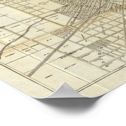 Kaart van Chicago Poster (Hoek)