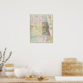 Kaart van Chicago Poster (Keuken)