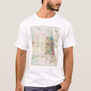 Kaart van Chicago T-shirt