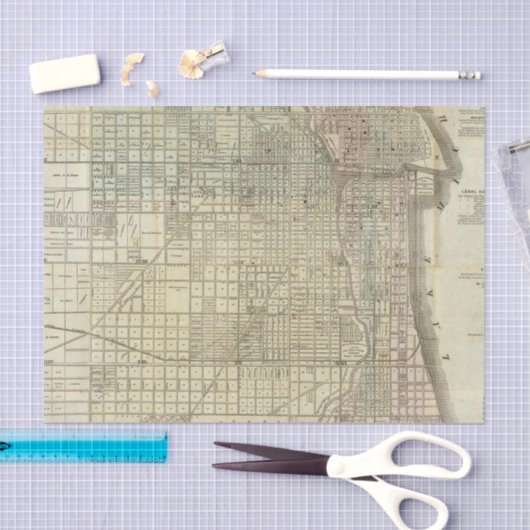 Kaart van Chicago Tissuepapier (Craft)