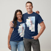 Kaart van Chicago Transit Lake Graphic T-shirt (Unisex)
