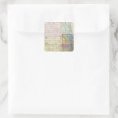 Kaart van Chicago Vierkante Sticker (Tas)