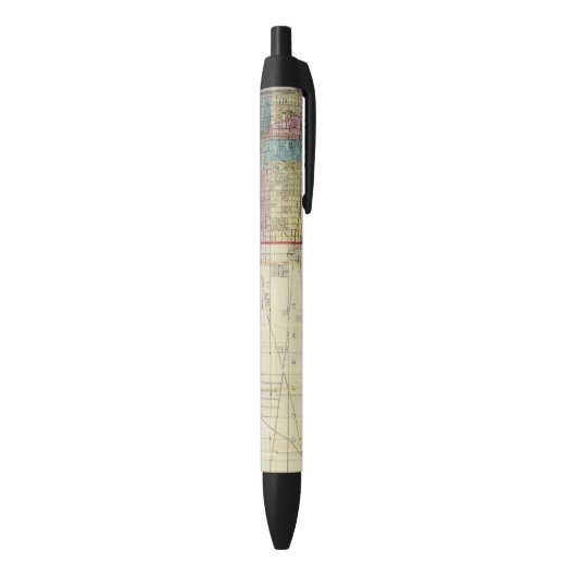 Kaart van Chicago Zwarte Inkt Pen (Achterkant (Verticaal))