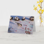 Kaart van Chickadee Winter (Gele Bloem)