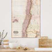  kaart van Chili (1818) Poster (Keuken)