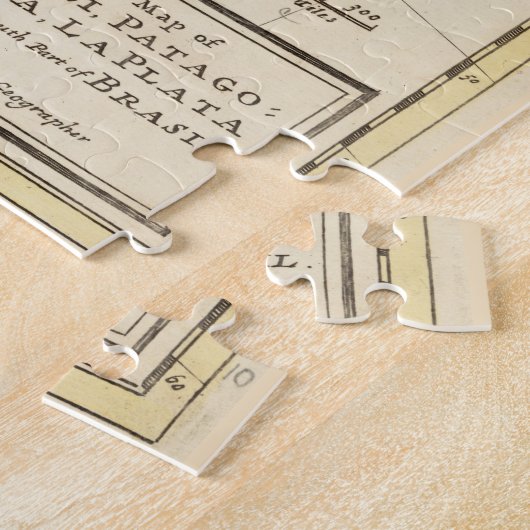  kaart van Chili en Argentinië (1732) Legpuzzel (Zijkant)