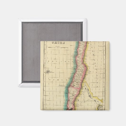 Kaart van Chili Magneet (Voorkant / Achterkant)