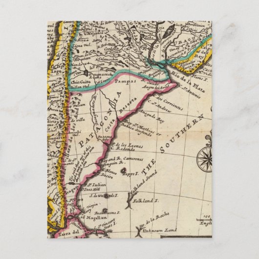 Kaart van Chili, Patagonia, La Plata (Voorkant)