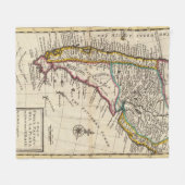 Kaart van Chili, Patagonia, La Plata Fleece Deken (Voorkant (Horizontaal))