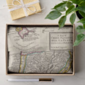 Kaart van Chili, Patagonia, La Plata Tissuepapier (Geschenk)