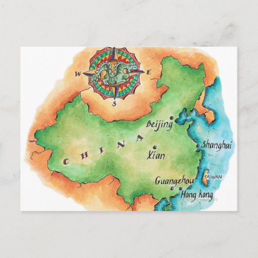 Kaart van China (Voorkant)