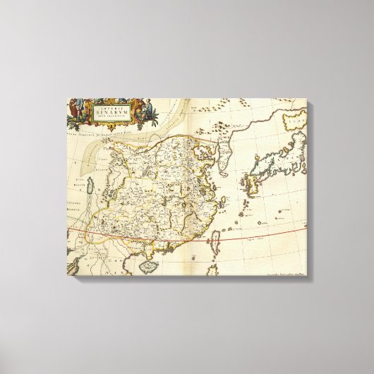 kaart van China | 1662 Canvas Afdruk (Voorkant)