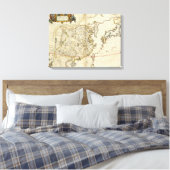 kaart van China | 1662 Canvas Afdruk (Insitu (Slaapkamer))