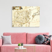 kaart van China | 1662 Canvas Afdruk (Insitu (Woonkamer))