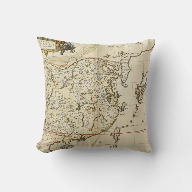  kaart van China | 1662 Kussen (Voorkant)