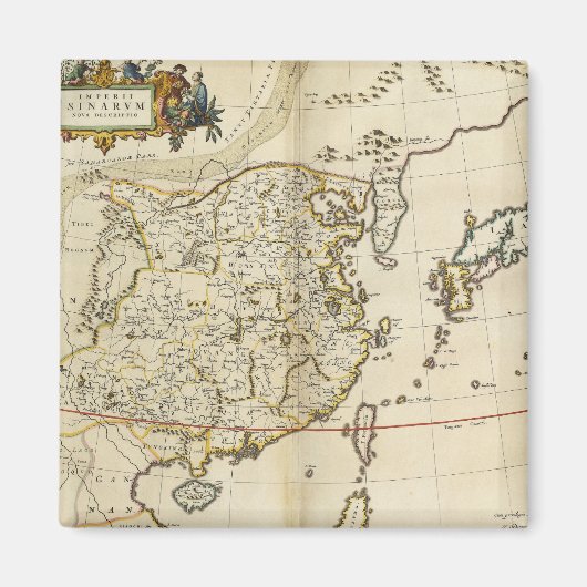  kaart van China | 1662 Magneet (Voorkant)