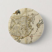  kaart van China | 1662 Ronde Button 5,7 Cm (Voorkant)