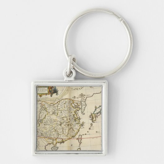 kaart van China | 1662 Sleutelhanger (Voorkant)