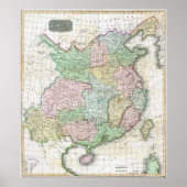  kaart van China (1815) Poster (Voorkant)
