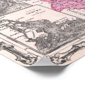  kaart van China (1862) Poster (Hoek)