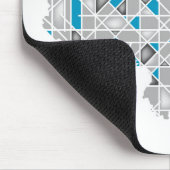 Kaart van China | Crystal Diamond Style Artwork Muismat (Hoek)