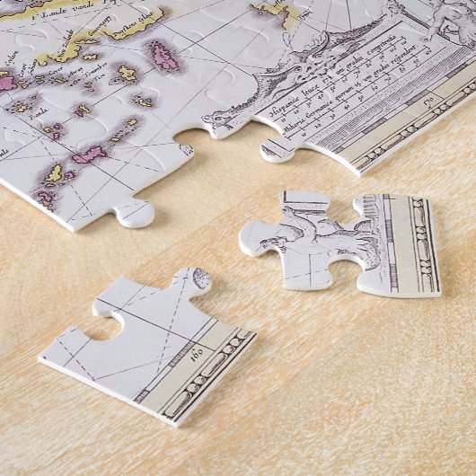 Kaart van China en Indonesië | 1710 Legpuzzel (Zijkant)