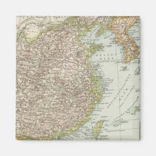 Kaart van China en Japan Magneet
