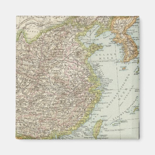 Kaart van China en Japan Magneet (Voorkant)