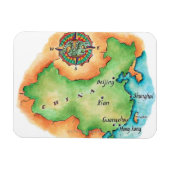 Kaart van China Magneet (Horizontaal)