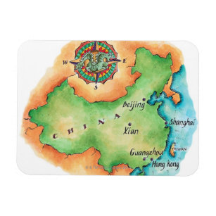 Kaart van China Magneet