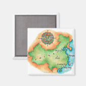 Kaart van China Magneet (Voorkant / Achterkant)