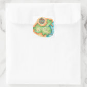 Kaart van China Vierkante Sticker (Tas)