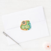Kaart van China Vierkante Sticker (Envelop)