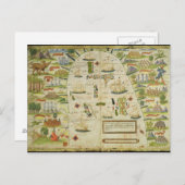 Kaart van China zee, facsimile van Miller Atlas (Voorkant / Achterkant)