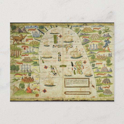 Kaart van China zee, facsimile van Miller Atlas (Voorkant)