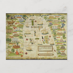 Kaart van China zee, facsimile van Miller Atlas