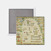 Kaart van China zee, facsimile van Miller Atlas Magneet (Voorkant / Achterkant)