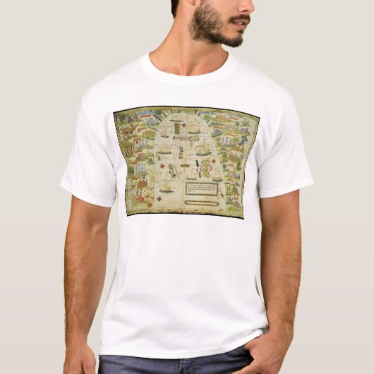Kaart van China zee, facsimile van Miller Atlas T-shirt (Voorkant)