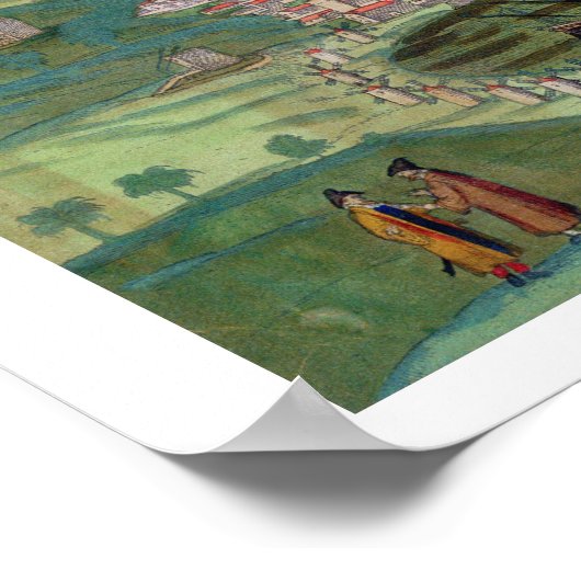 Kaart van Chios, van "Civitates Orbis Terrarum" do Poster (Hoek)