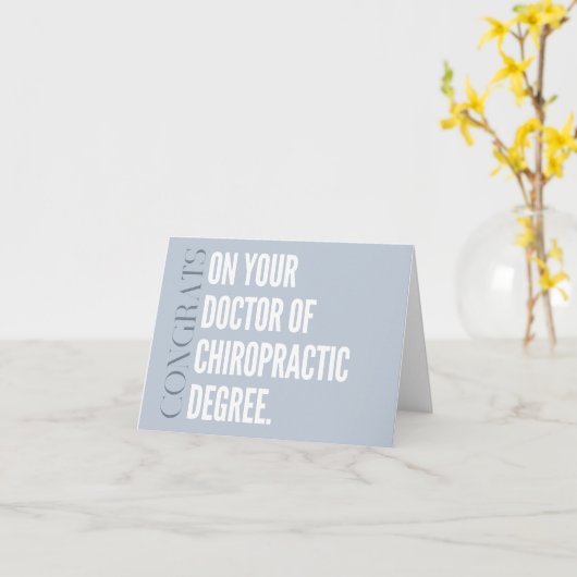 Kaart van chiropractisch Afstuderen, Chiropractor (Gele Bloem)