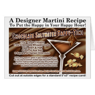 Kaart van Chocolate Saltwater Taffy Martini Recipe
