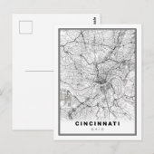 Kaart van Cincinnati (Voorkant / Achterkant)