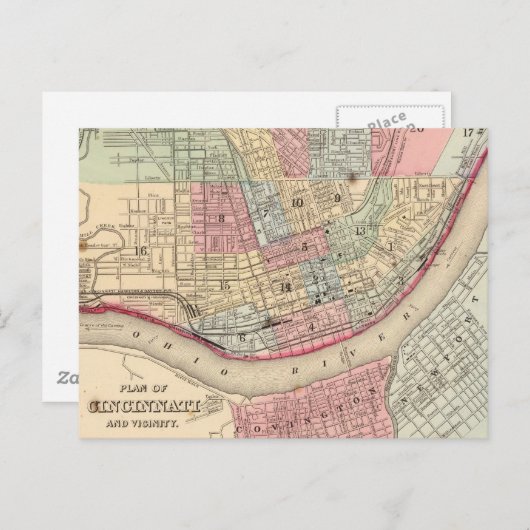  kaart van Cincinnati (1780) (Voorkant / Achterkant)