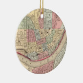  kaart van Cincinnati (1780) Keramisch Ornament (Rechts)