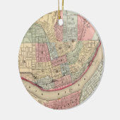  kaart van Cincinnati (1780) Keramisch Ornament (Links)