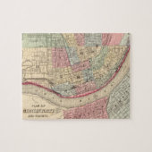  kaart van Cincinnati (1780) Legpuzzel (Horizontaal)